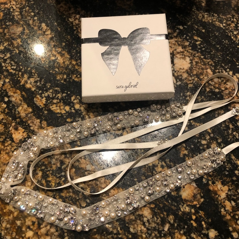 Sara Gabriel bridal Headband Belt